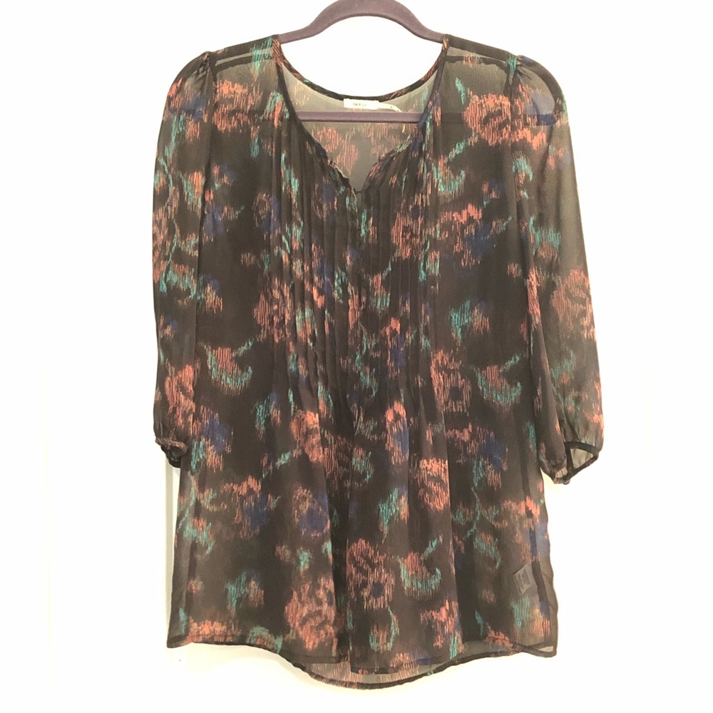 Patterned sheer blouse - Picture 1 of 2